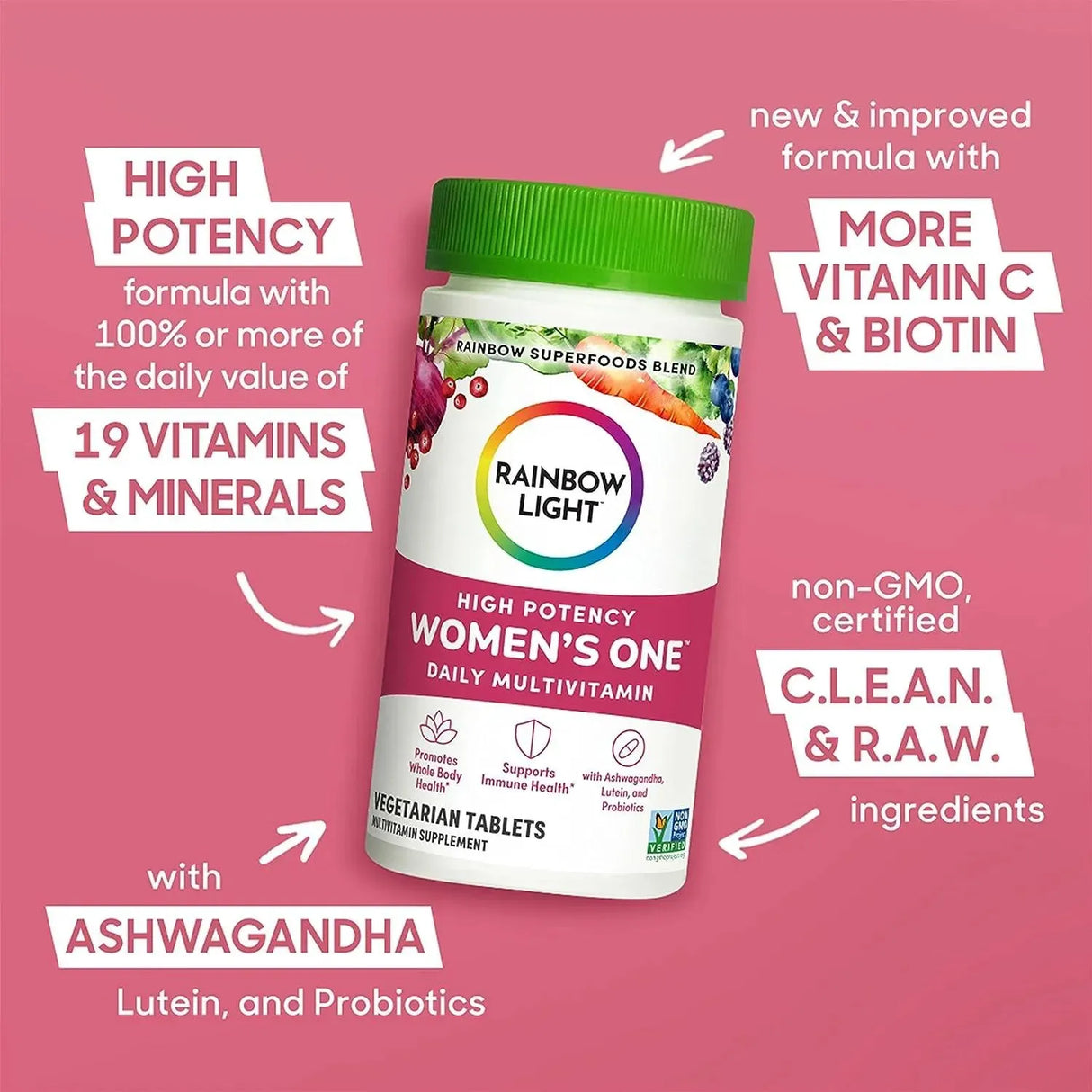 RAINBOW LIGHT - Rainbow Light Multivitamin for Women 150 Tabletas - The Red Vitamin MX - Suplementos Alimenticios - {{ shop.shopifyCountryName }}