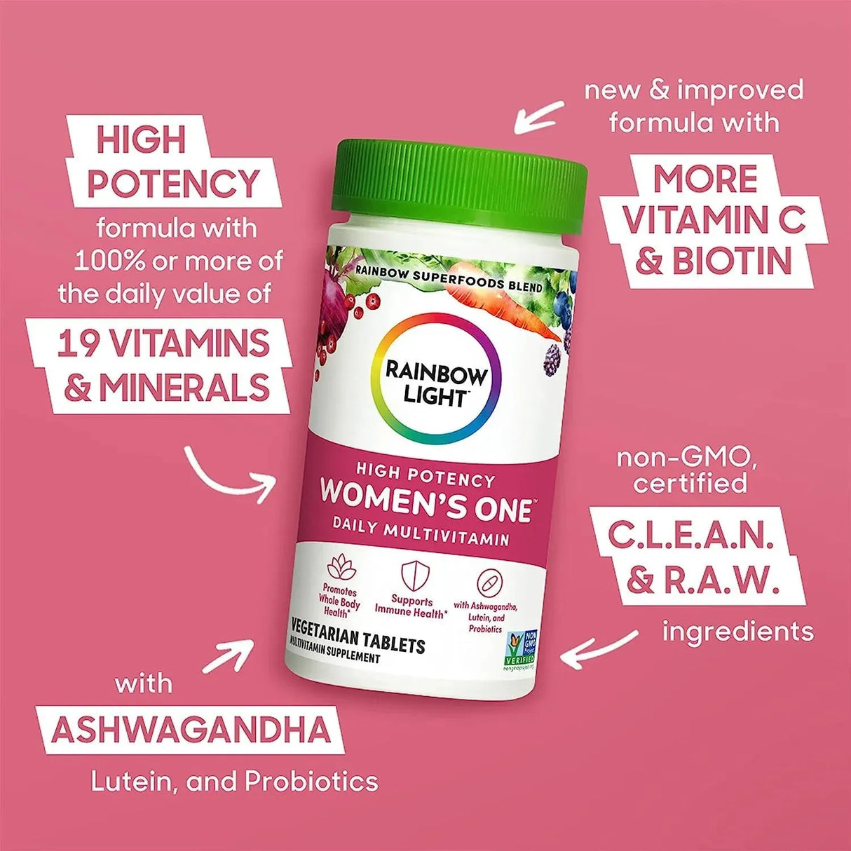 RAINBOW LIGHT - Rainbow Light Multivitamin for Women 30 Tabletas - The Red Vitamin MX - Suplementos Alimenticios - {{ shop.shopifyCountryName }}