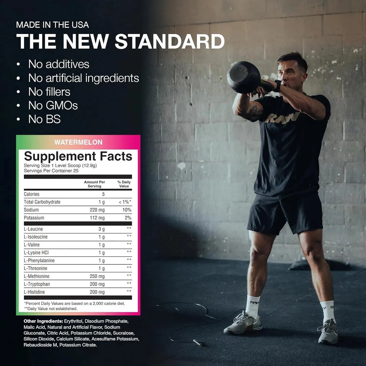 RAW - RAW EAA Amino Acids Powder Watermelon 25 Servicios 315Gr. - The Red Vitamin MX - Suplementos Alimenticios - {{ shop.shopifyCountryName }}