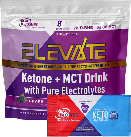 REAL KETONES - Real Ketones MCT & BHB Exogenous Ketones Drink Mix Grape 30 Paquetes - The Red Vitamin MX - Suplementos Alimenticios - {{ shop.shopifyCountryName }}