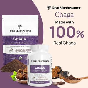 REAL MUSHROOMS - Real Mushrooms Chaga - The Red Vitamin MX - Suplementos Alimenticios - {{ shop.shopifyCountryName }}