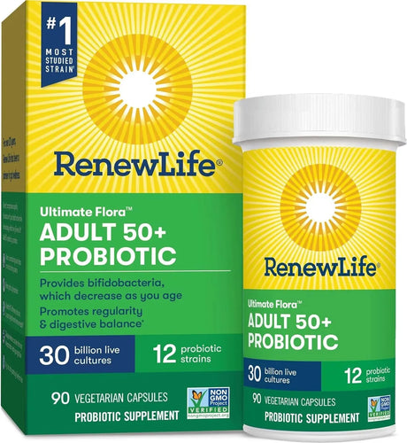 RENEWLIFE - Renew Life Probiotic Adult 50 Plus 90 Capsulas - The Red Vitamin MX - Suplementos Alimenticios - {{ shop.shopifyCountryName }}