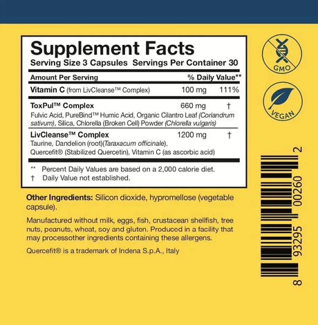 RESEARCHED NUTRITIONALS - Researched Nutritionals ToxinPul Binder & Detox Cleanse Support 90 Capsulas - The Red Vitamin MX - Suplementos Alimenticios - {{ shop.shopifyCountryName }}