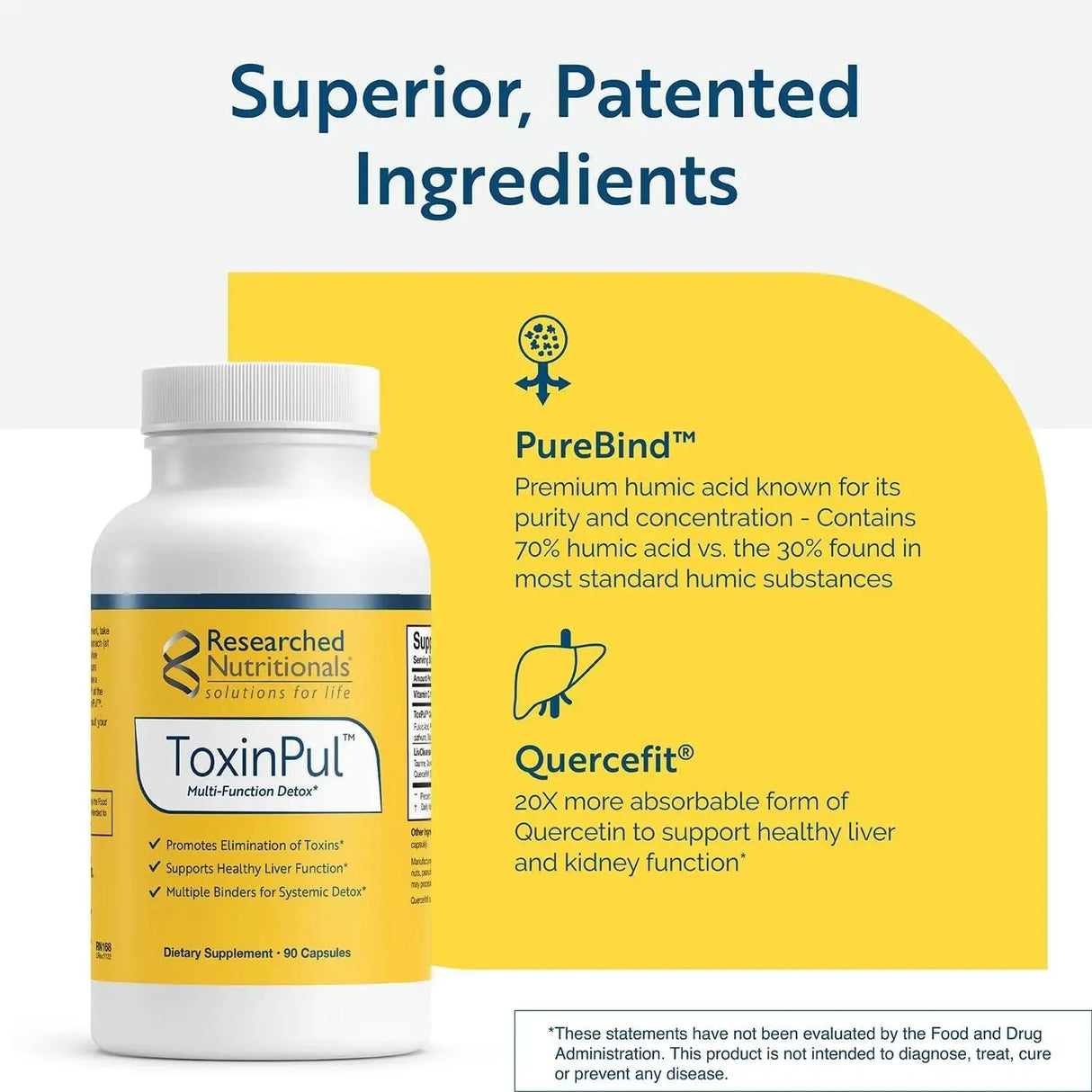 RESEARCHED NUTRITIONALS - Researched Nutritionals ToxinPul Binder & Detox Cleanse Support 90 Capsulas - The Red Vitamin MX - Suplementos Alimenticios - {{ shop.shopifyCountryName }}