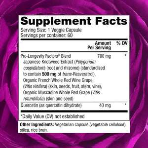 RESERVEAGE NUTRITION - Reserveage Beauty Resveratrol 500Mg. 60 Capsulas - The Red Vitamin MX - Suplementos Alimenticios - {{ shop.shopifyCountryName }}