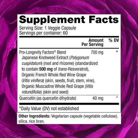 RESERVEAGE NUTRITION - Reserveage Beauty Resveratrol 500Mg. 60 Capsulas - The Red Vitamin MX - Suplementos Alimenticios - {{ shop.shopifyCountryName }}