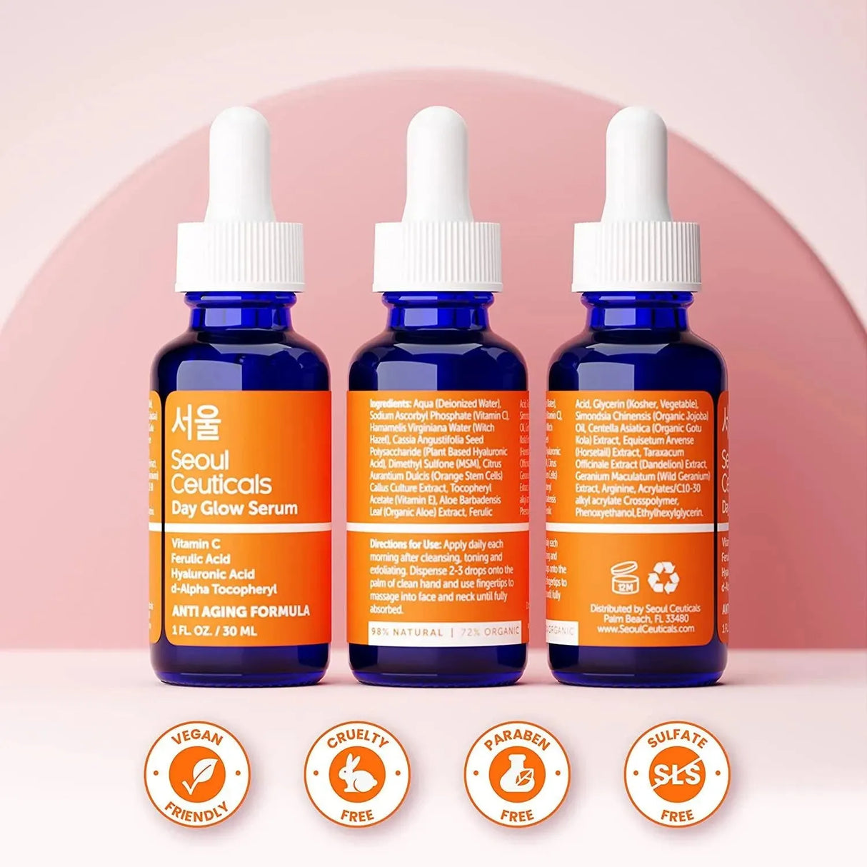 SEOULCEUTICALS - SeoulCeuticals Korean Skin Care Korean Beauty - 20% Vitamin C Hyaluronic Acid Serum + CE Ferulic Acid 30Ml. - The Red Vitamin MX - Sueros Para La Cara - {{ shop.shopifyCountryName }}