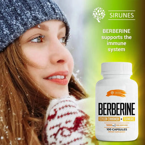 SIRUNES - SIRUNES Berberine Capsules Ceylon Cinnamon & Turmeric 1000Mg. 100 Capsulas - The Red Vitamin MX - Suplementos Alimenticios - {{ shop.shopifyCountryName }}
