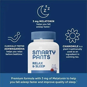 SMARTYPANTS - SmartyPants Relax and Sleep Gummies with Melatonin, Ashwagandha, and Chamomile 42 Gomitas - The Red Vitamin MX - Suplementos Alimenticios - {{ shop.shopifyCountryName }}