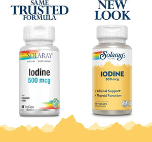 SOLARAY - Solaray Iodine 500Mcg. Iodine Supplement 30 Capsulas - The Red Vitamin MX - Suplementos Alimenticios - {{ shop.shopifyCountryName }}