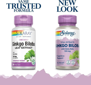 SOLARAY - Solaray One Daily Ginkgo Biloba Leaf Extract 60 Capsulas - The Red Vitamin MX - Suplementos Alimenticios - {{ shop.shopifyCountryName }}