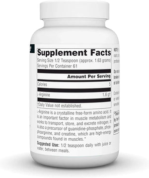 SOURCE NATURALS - Source Naturals L-Arginine Powder 100Gr. - The Red Vitamin MX - Suplementos Alimenticios - {{ shop.shopifyCountryName }}