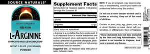 SOURCE NATURALS - Source Naturals L-Arginine Powder 100Gr. - The Red Vitamin MX - Suplementos Alimenticios - {{ shop.shopifyCountryName }}