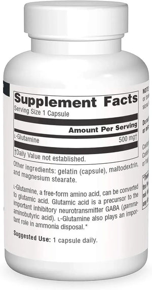 SOURCE NATURALS - Source Naturals L-Glutamine 500Mg. 100 Capsulas - The Red Vitamin MX - Suplementos Alimenticios - {{ shop.shopifyCountryName }}