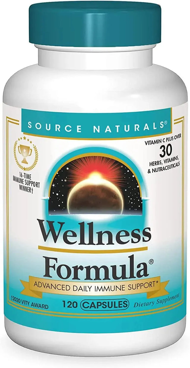SOURCE NATURALS - Source Naturals Wellness Formula Bio-Aligned Vitamins & Herbal Defense for Immune System Support 120 Capsulas - The Red Vitamin MX - Suplementos Alimenticios - {{ shop.shopifyCountryName }}