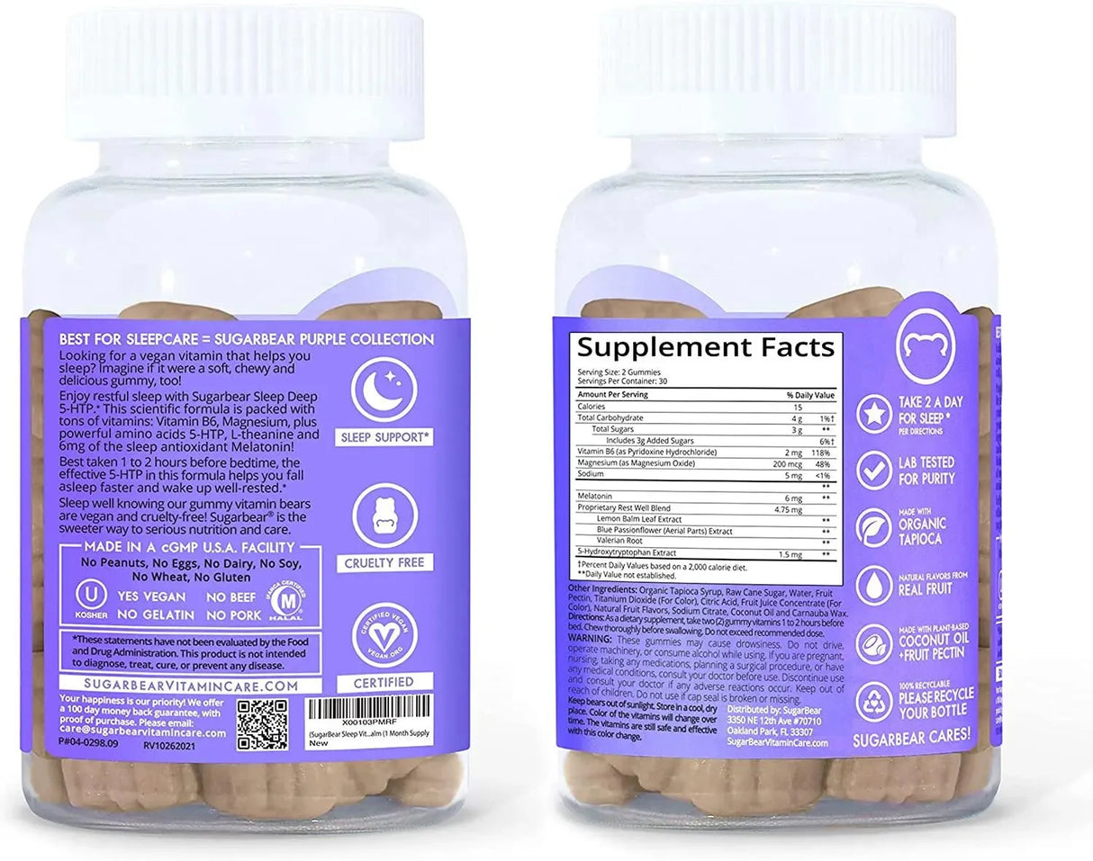 SUGARBEAR - Sugarbear Sleep Aid Gummies 5 HTP 60 Gomitas - The Red Vitamin MX - Suplementos Alimenticios - {{ shop.shopifyCountryName }}