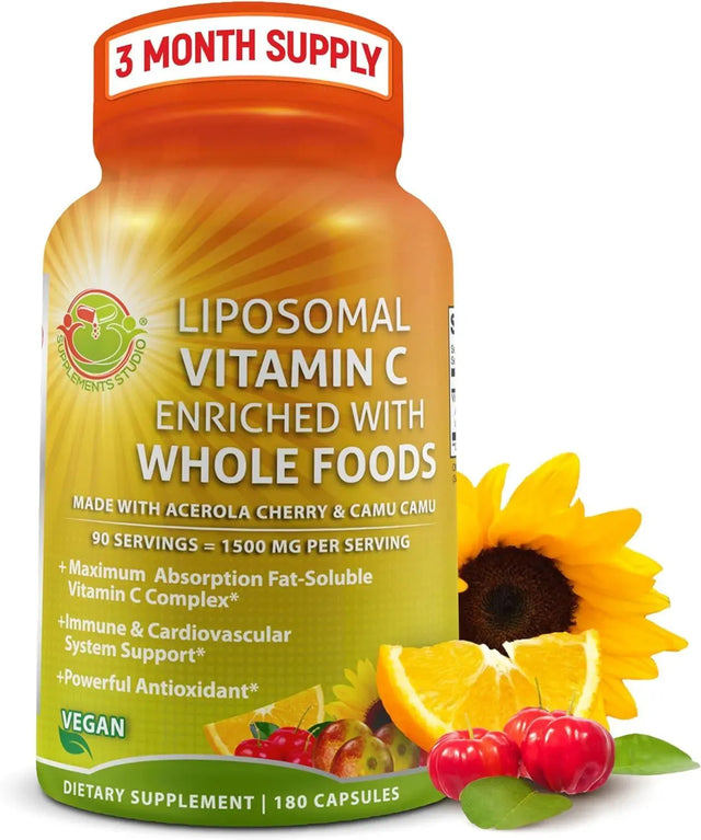 SUPPLEMENTS STUDIO - Supplements Studio Liposomal Vitamin C 1500Mg. 180 Capsulas - The Red Vitamin MX - Suplementos Alimenticios - {{ shop.shopifyCountryName }}