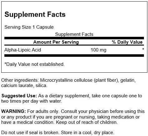 SWANSON - Swanson Alpha Lipoic Acid 100Mg. 120 Capsulas - The Red Vitamin MX - Suplementos Alimenticios - {{ shop.shopifyCountryName }}