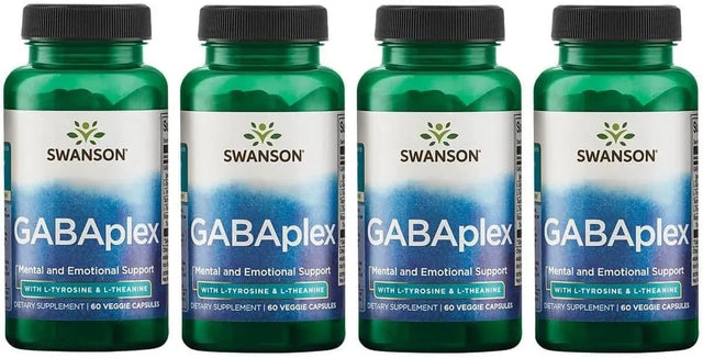SWANSON - Swanson Amino Acid Gabaplex w/L-Tyrosine & L-Theanine 60 Capsulas 4 Pack - The Red Vitamin MX - Suplementos Alimenticios - {{ shop.shopifyCountryName }}