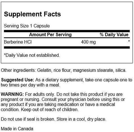SWANSON - Swanson Berberine 400Mg. 60 Capsulas - The Red Vitamin MX - Suplementos Alimenticios - {{ shop.shopifyCountryName }}