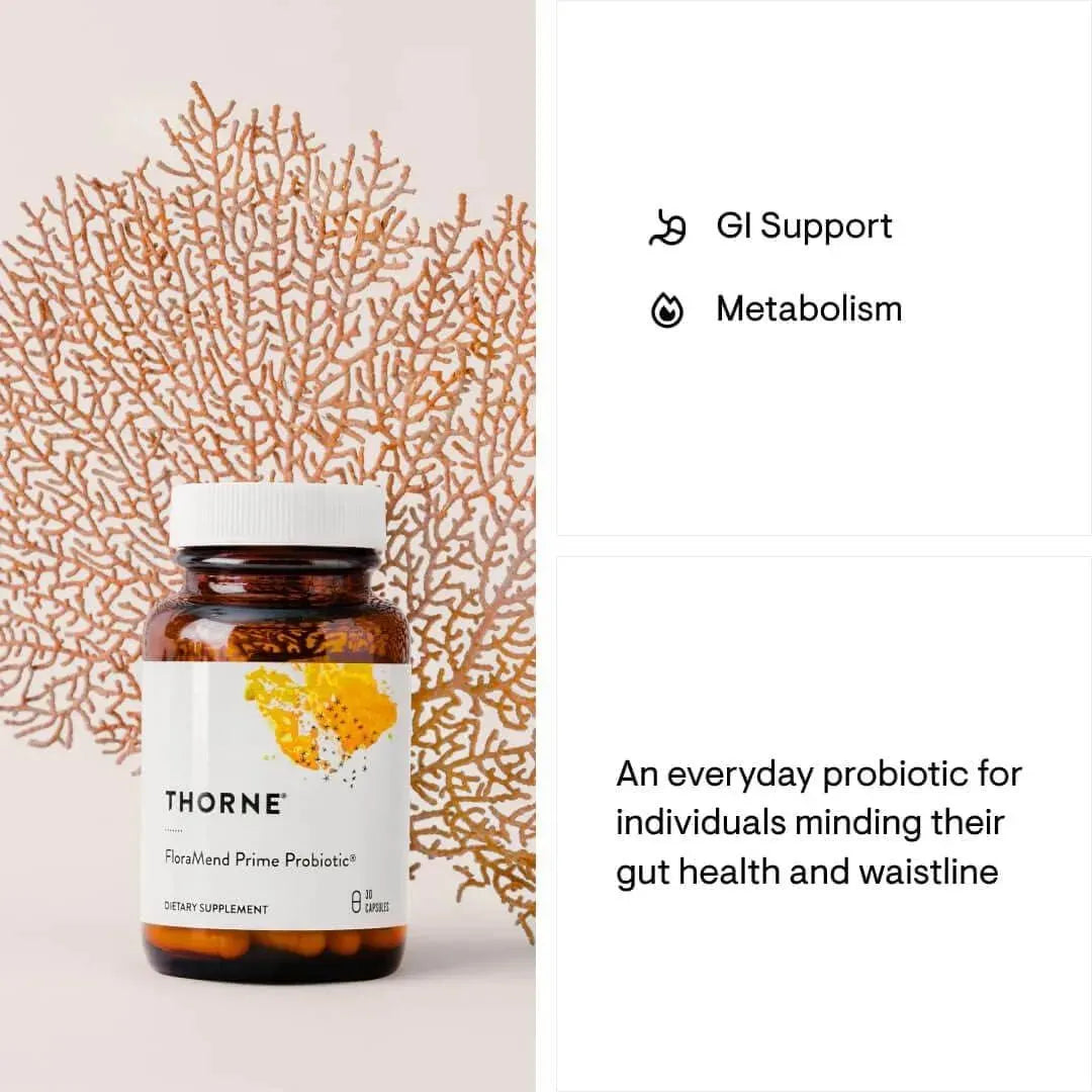 THORNE RESEARCH - Thorne FloraMend Prime Probiotic 30 Capsulas - The Red Vitamin MX - Suplementos Alimenticios - {{ shop.shopifyCountryName }}