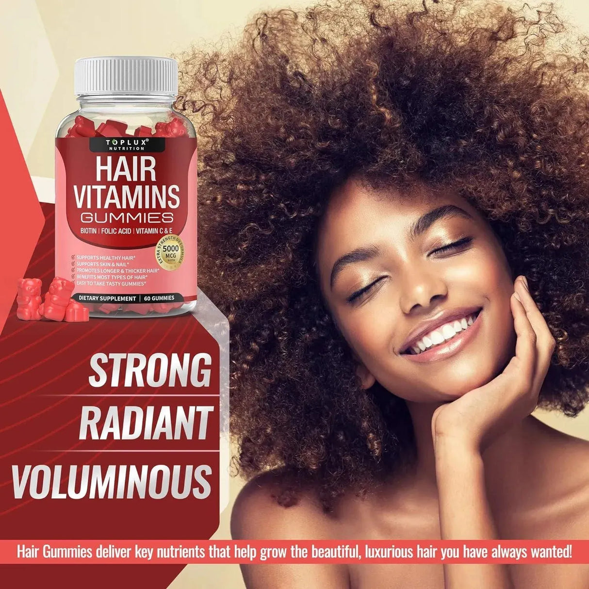TOPLUX - Toplux Hair Vitamins Gummies 60 Gomitas 2 Pack - The Red Vitamin MX - Suplementos Alimenticios - {{ shop.shopifyCountryName }}