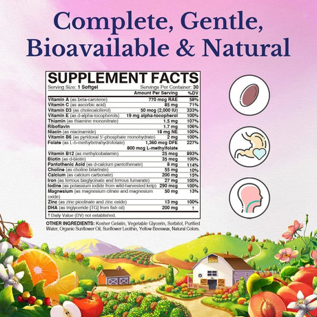 VITALITOWN - VITALITOWN Prenatal Vitamins 30 Capsulas Blandas - The Red Vitamin MX - Suplementos Alimenticios - {{ shop.shopifyCountryName }}