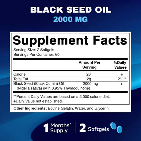 VITAMATIC - Vitamatic Black Seed Oil 2000Mg. 120 Capsulas Blandas - The Red Vitamin MX - Suplementos Alimenticios - {{ shop.shopifyCountryName }}