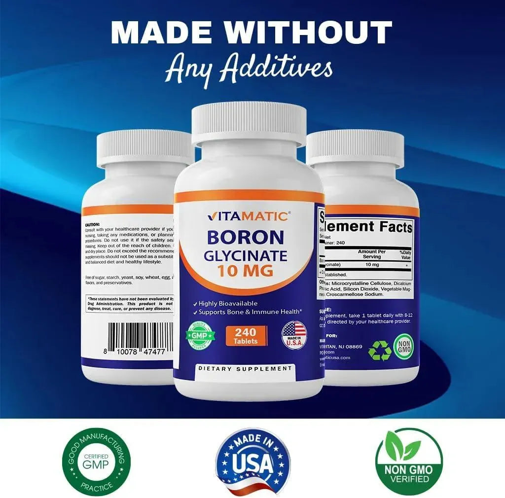 VITAMATIC - Vitamatic Chelated Boron 10Mg. 240 Tabletas - The Red Vitamin MX - Suplementos Alimenticios - {{ shop.shopifyCountryName }}