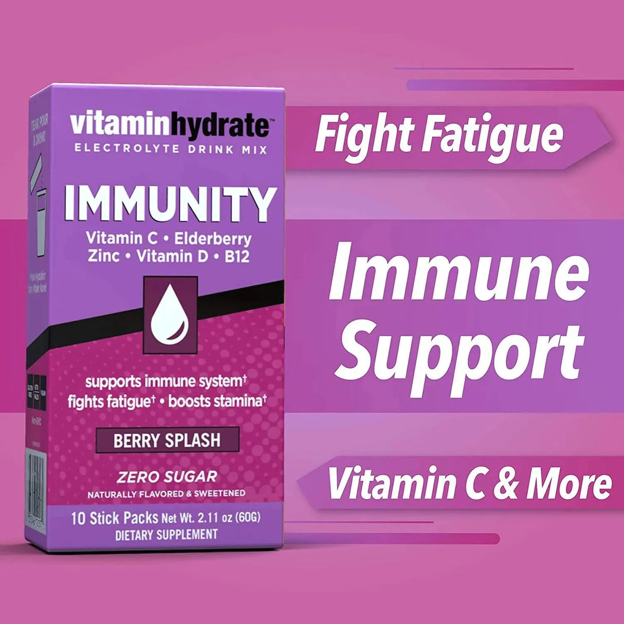 VITAMIN HYDRATE - VitaminHydrate Hydration Powder Electrolyte Supplement Drink Mix 10 Paquetes - The Red Vitamin MX - Suplementos Alimenticios - {{ shop.shopifyCountryName }}