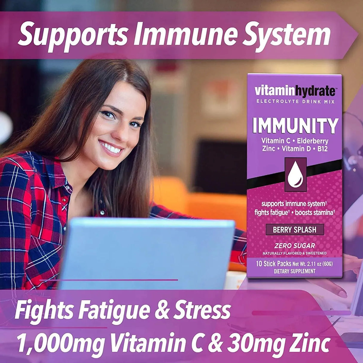 VITAMIN HYDRATE - VitaminHydrate Hydration Powder Electrolyte Supplement Drink Mix 10 Paquetes - The Red Vitamin MX - Suplementos Alimenticios - {{ shop.shopifyCountryName }}