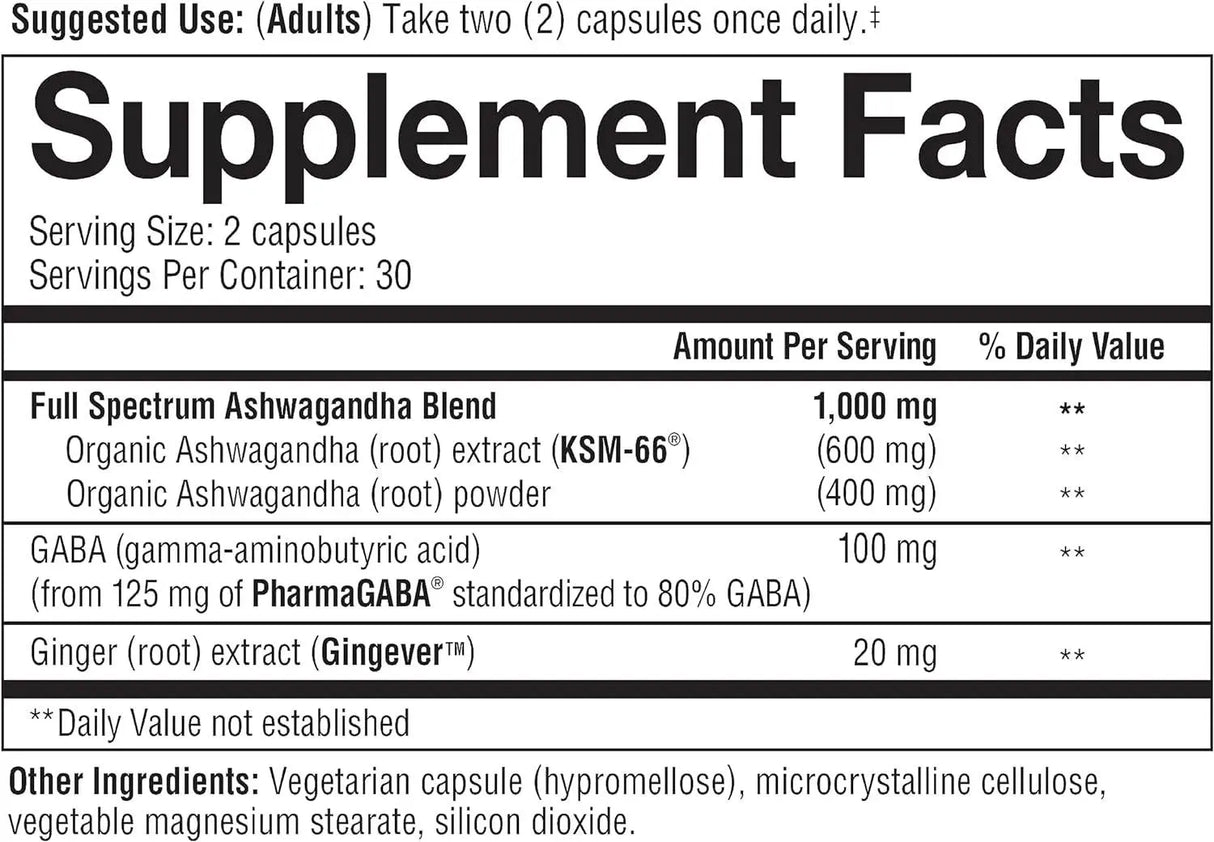 YOUTHEORY - Youtheory Ashwagandha+GABA 60 Capsulas - The Red Vitamin MX - Suplementos Alimenticios - {{ shop.shopifyCountryName }}