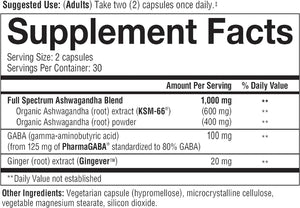 YOUTHEORY - Youtheory Ashwagandha+GABA 60 Capsulas - The Red Vitamin MX - Suplementos Alimenticios - {{ shop.shopifyCountryName }}
