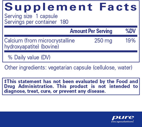 Pure Encapsulations Calcium MCHA 180 Capsulas