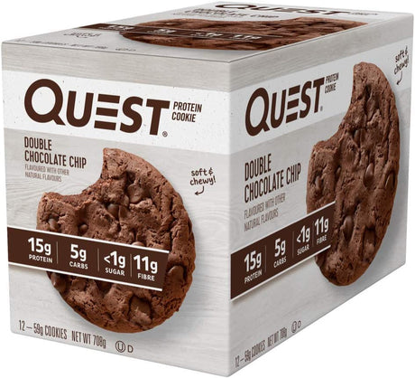 Quest Nutrition Double Chocolate Chip Protein Cookie 12 Galletas