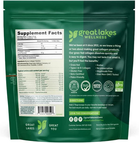 Great Lakes Collagen Peptides Powder 4Lbs.