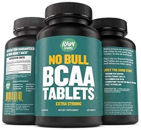 Raw Barrel NO BULL BCAA 120 Tabletas - The Red Vitamin