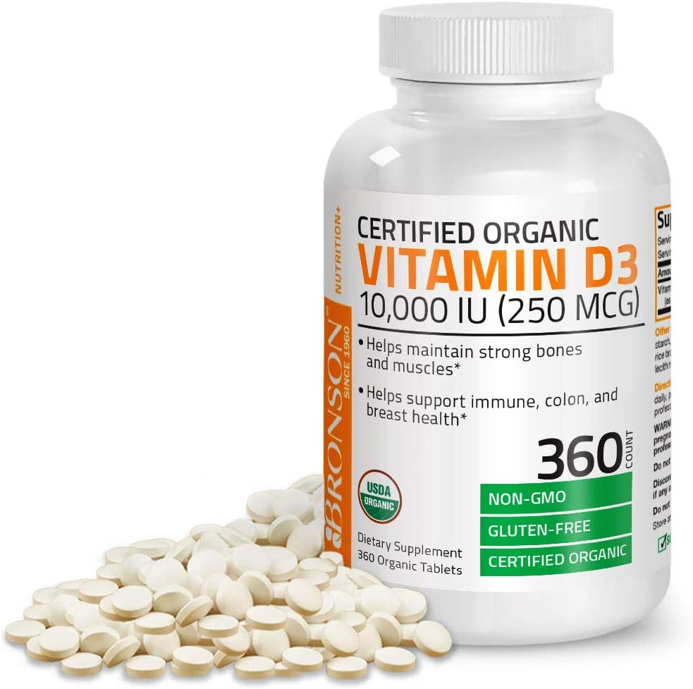 Bronson Vitamin D3 10,000IU 360 Tabletas