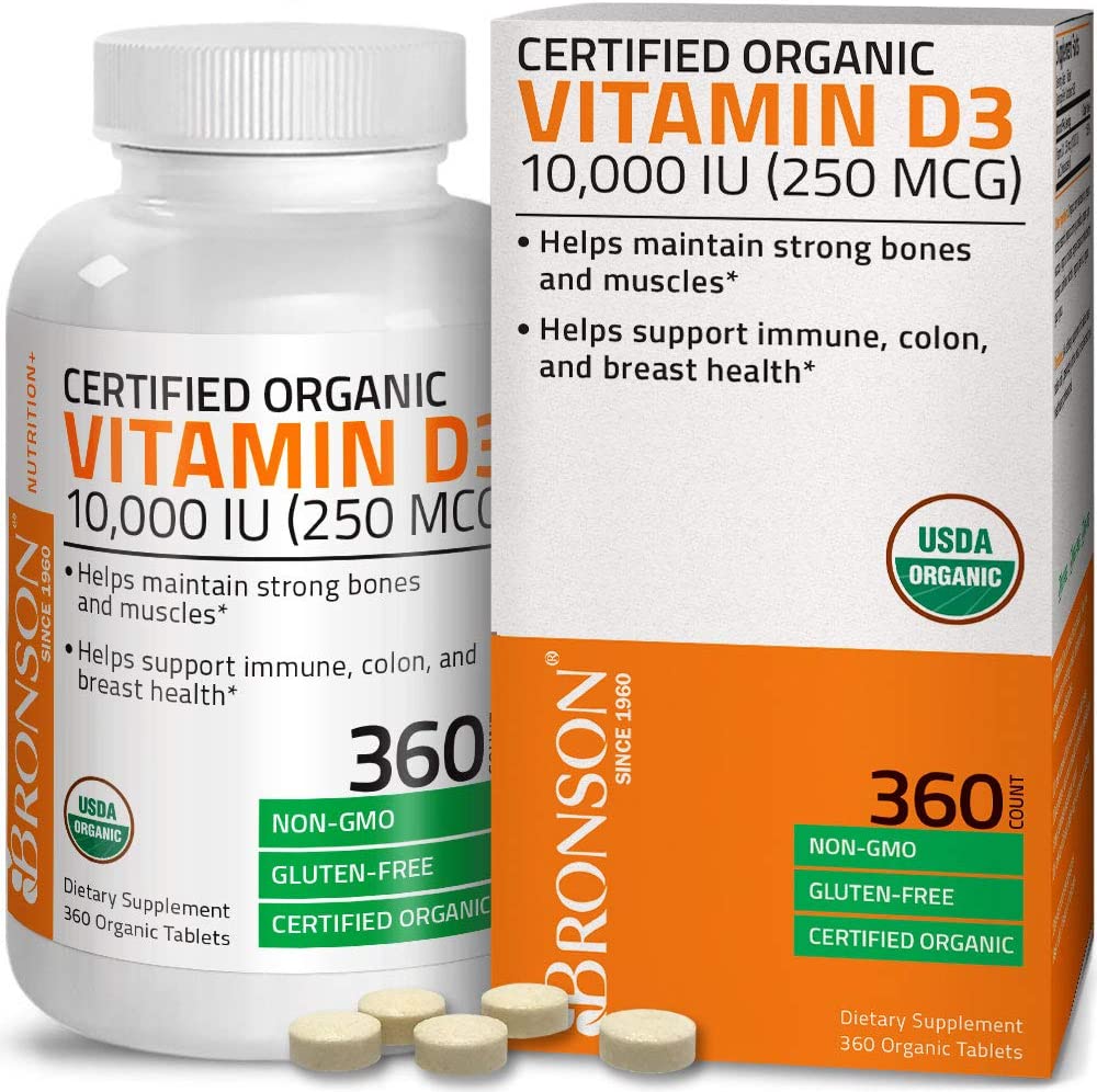 Bronson Vitamin D3 10,000IU 360 Tabletas