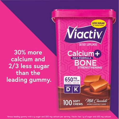 Viactiv Calcium+Vitamin D3 100 Masticables