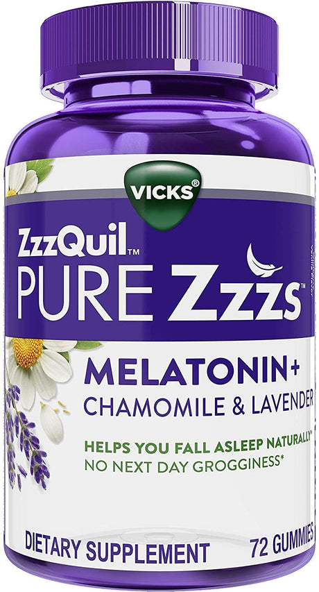 Vicks ZzzQuil Pure Zzzs Melatonin Sleep Aid Gummies 72 Gomitas - The Red Vitamin