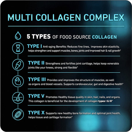 Vital Vitamins Multi Collagen Complex 3300Mg. 150 Capsulas