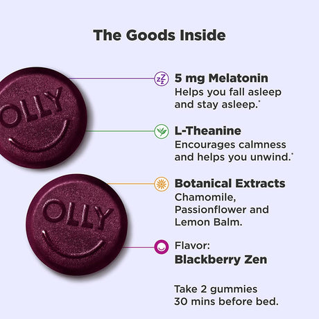 OLLY Extra Strength Sleep Melatonin Gummies 60 Gomitas