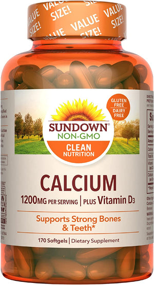 Sundown Calcium 1200Mg. Plus Vitamin D3 1000IU 170 Capsulas