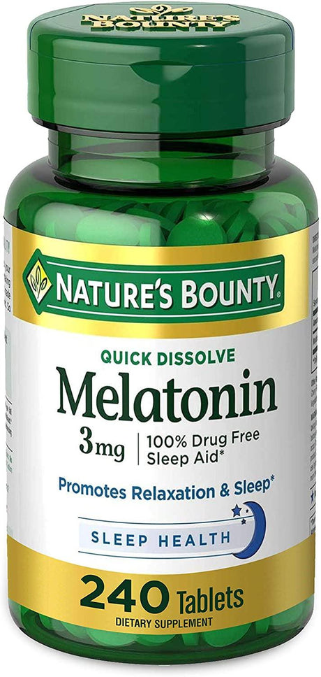 Nature's Bounty Melatonin 3Mg. 240 Tabletas - The Red Vitamin