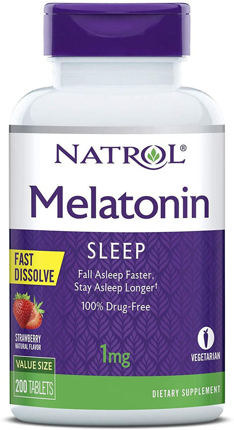 Natrol Melatonin Extra Strength Fast Dissolve 1Mg. 200 Tabletas - The Red Vitamin