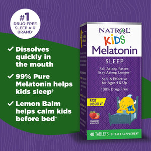 Natrol Kids Melatonin Fast Dissolve 40 Tabletas