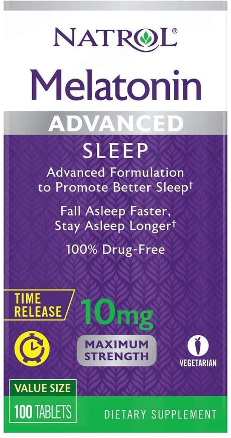Natrol Melatonin Advanced Sleep 10Mg. 100 Tabletas - The Red Vitamin
