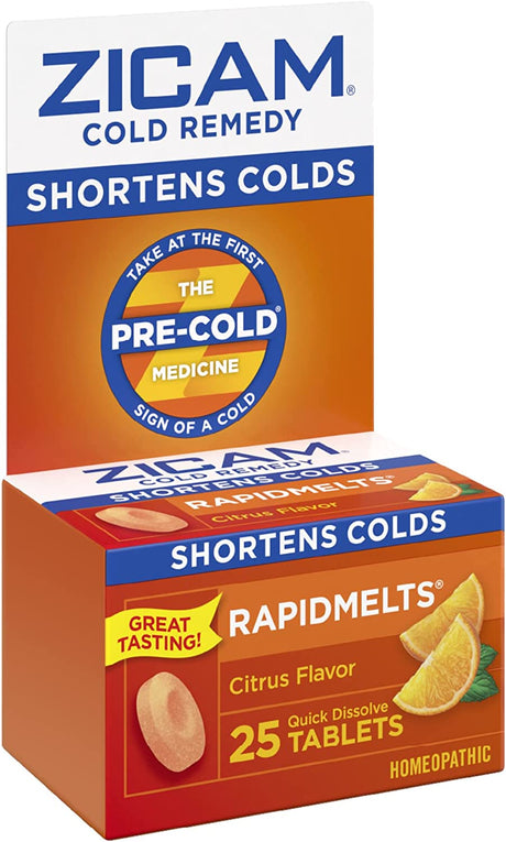 Zicam Cold Remedy Citrus RapidMelts 25 Tabletas