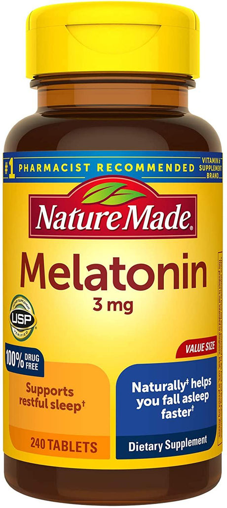 Nature Made Melatonin 3Mg. 240 Tabletas - The Red Vitamin